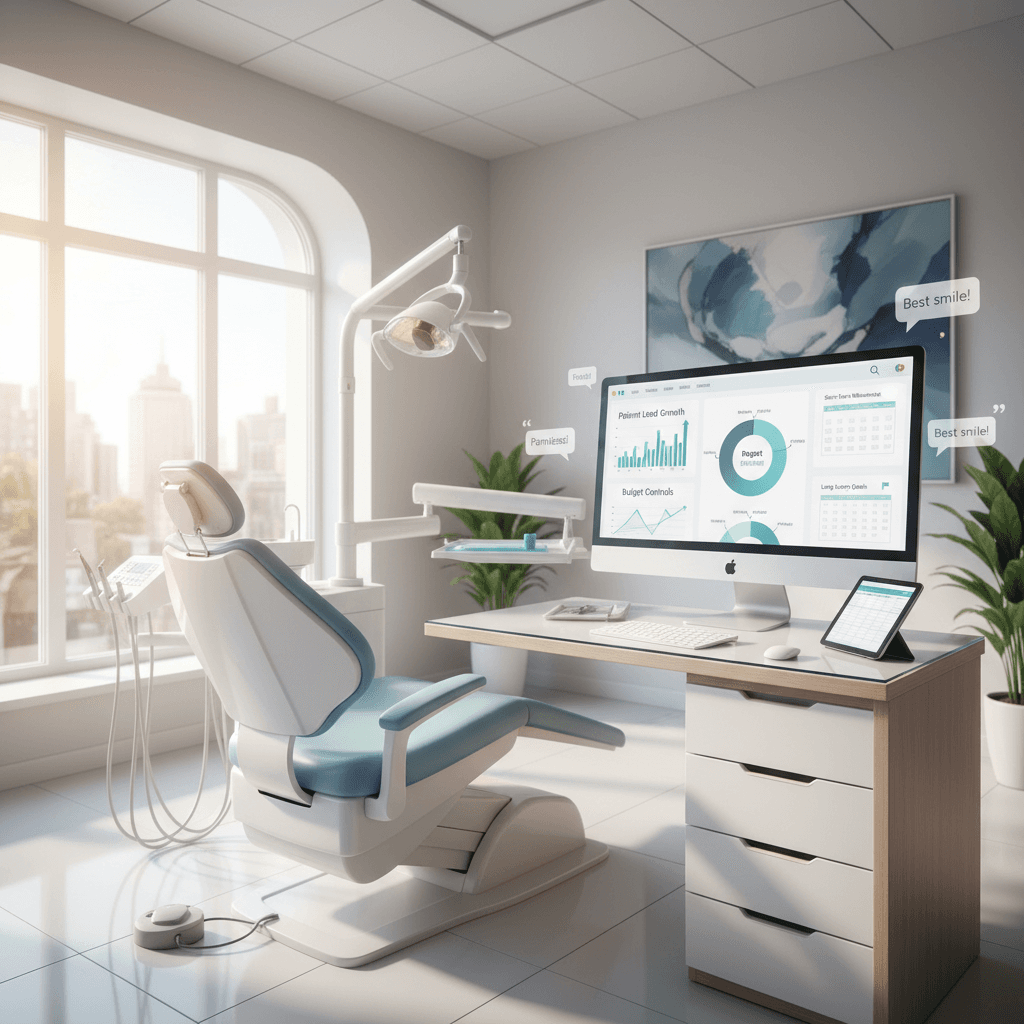 Modern dental clinic with dashboard calendar