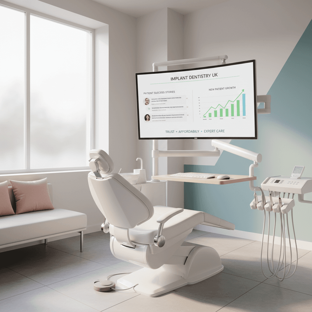 Modern dental clinic with digital dashboard