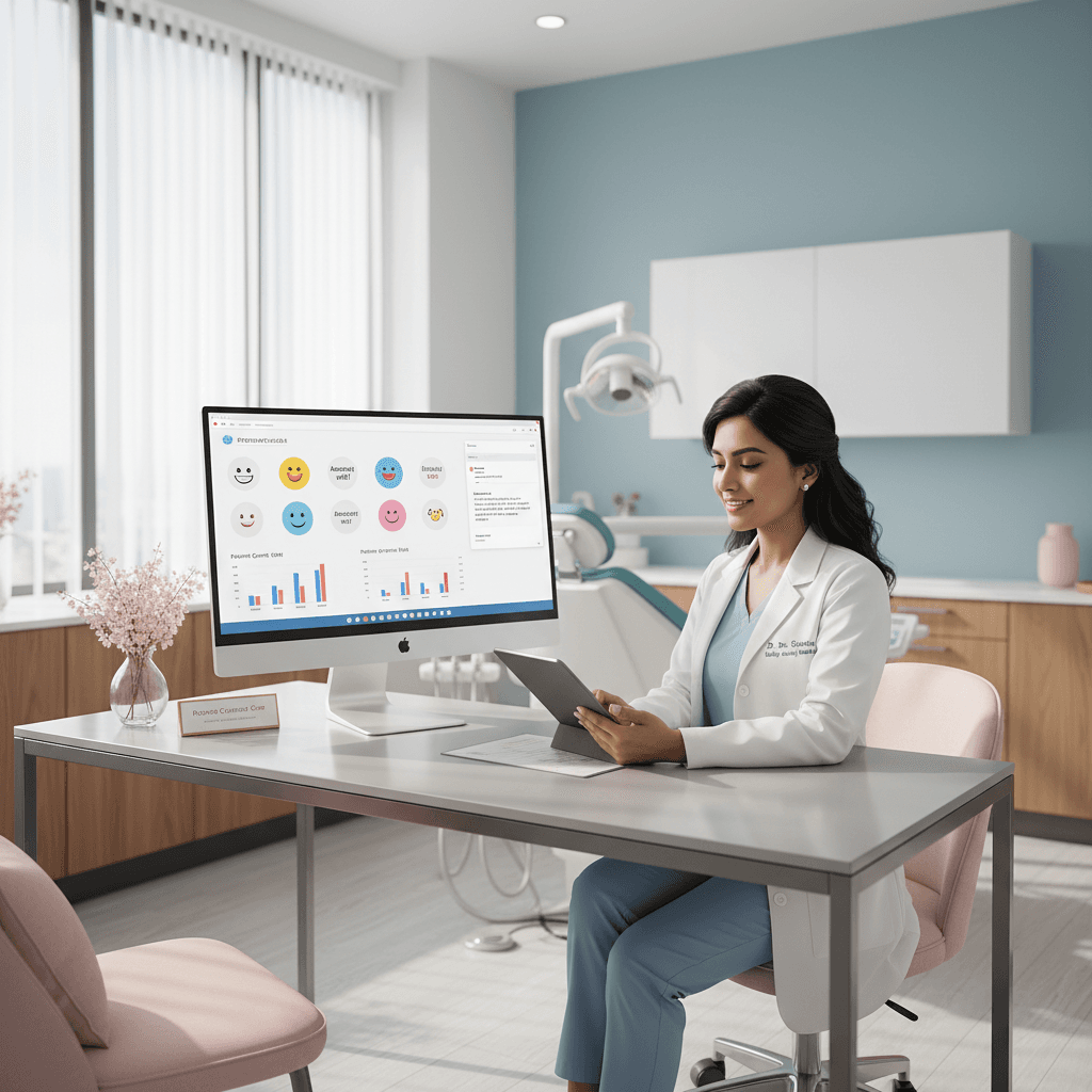 Modern dental treatment room with professional reviews