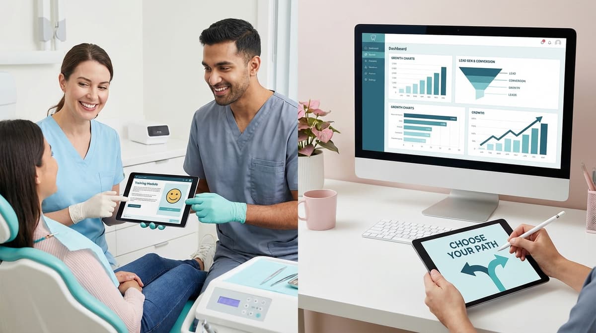 Compare team training and lead gen for Invisalign conversion.