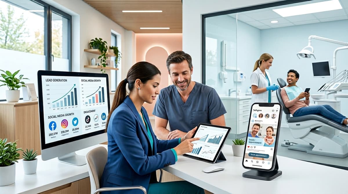 Webmaster vs digital marketer for dental social media.