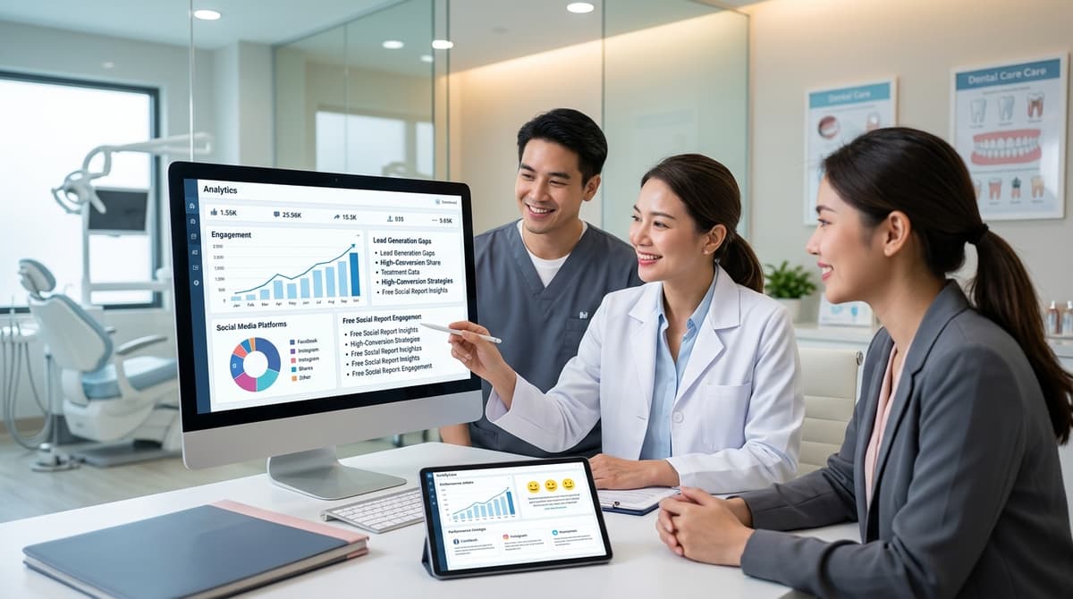 What can a free social report reveal about a dental practice?