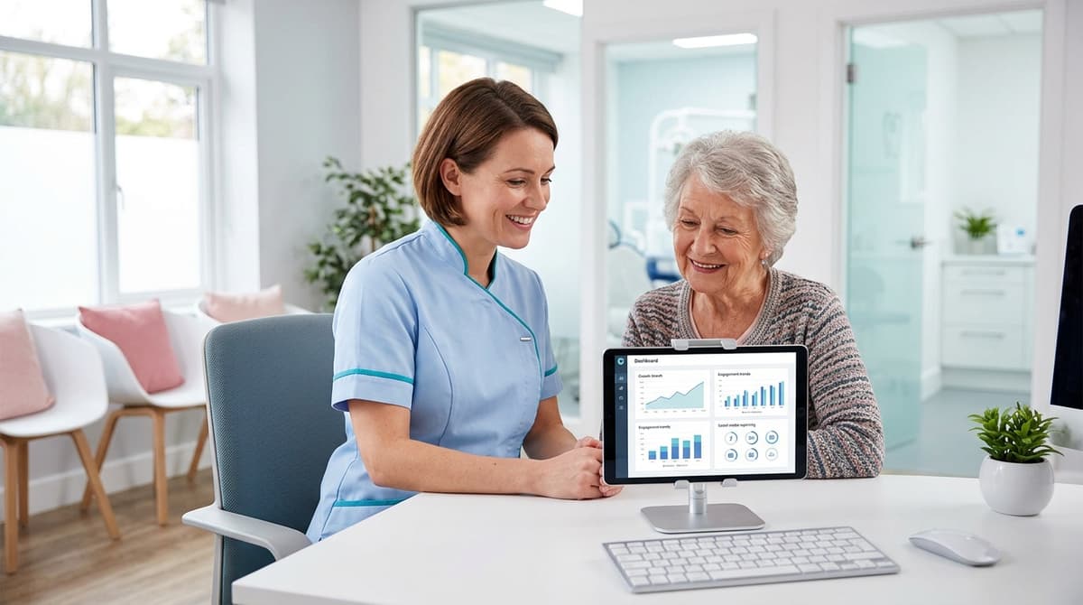Social media content performance report for a dental clinic