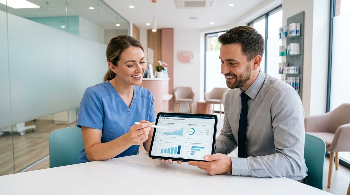 Social media engagement metrics for a UK dental practice