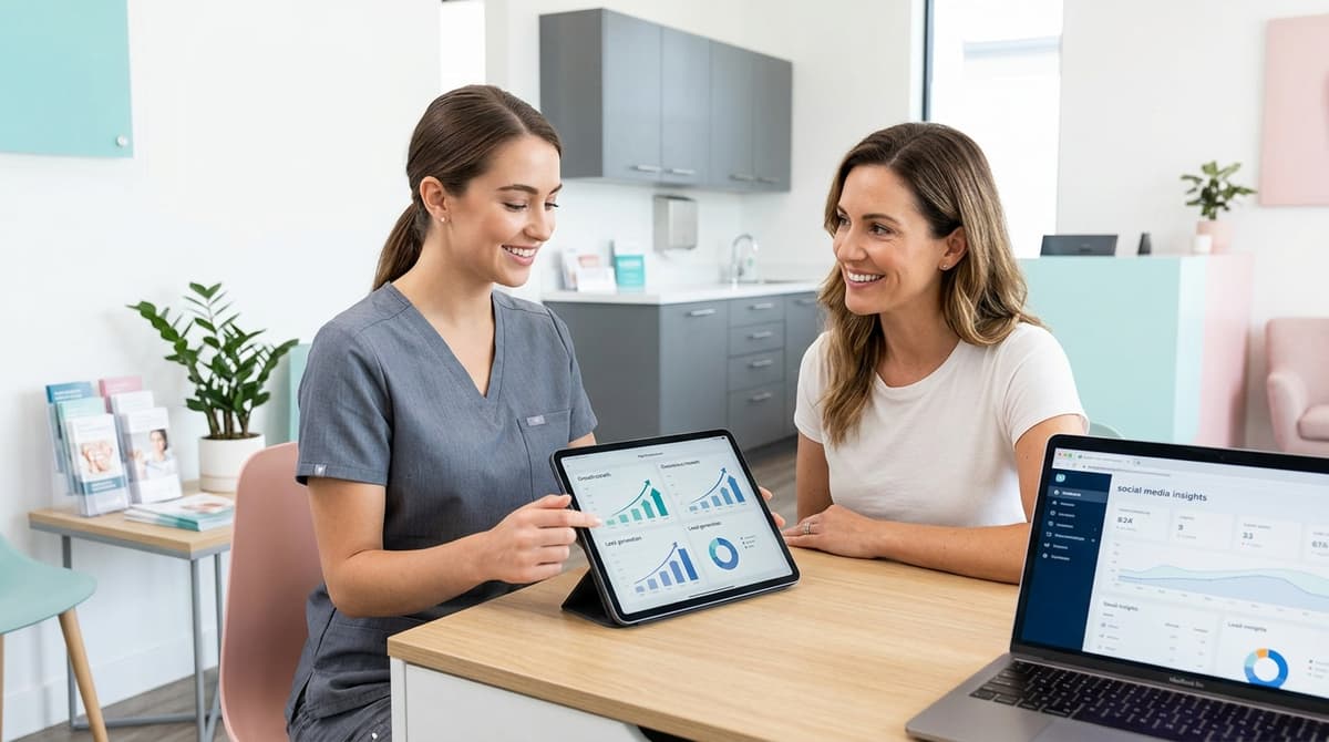 What can a social media analysis reveal for a dental clinic?