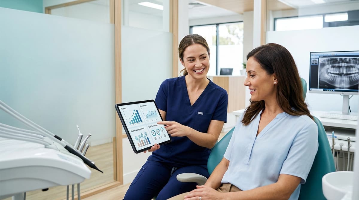Dental clinic social media reporting example