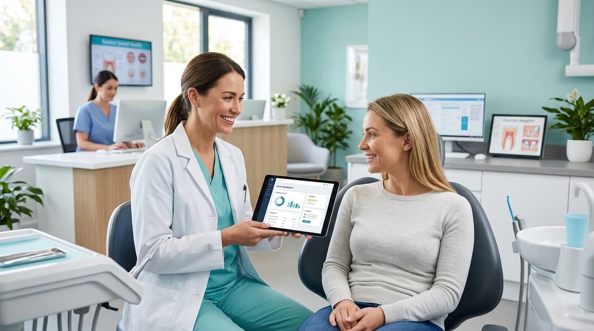 UK dental practice team reviewing compliant responses to online feedback