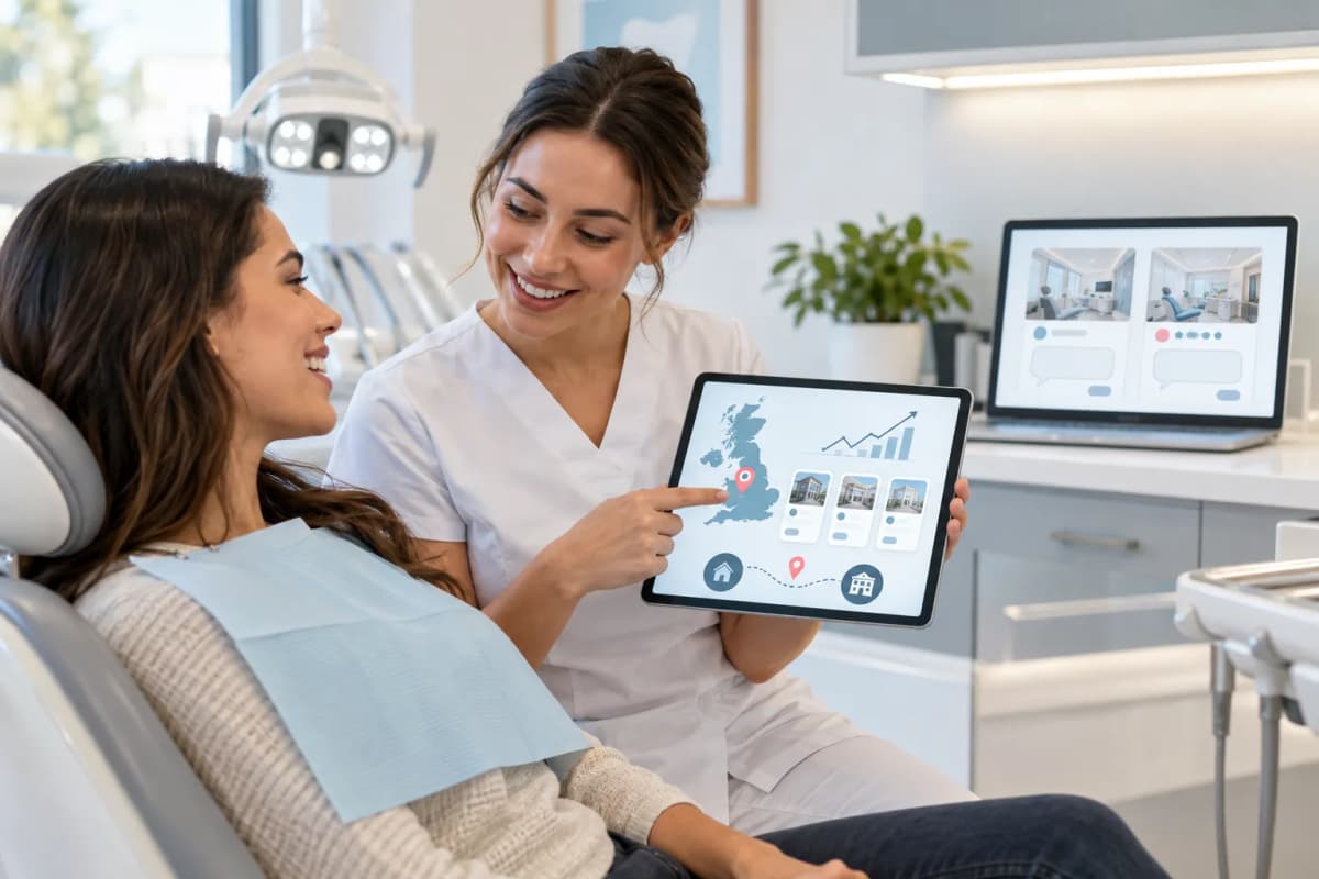 Digital marketing graphic for cosmetic dental clinics in Birmingham area