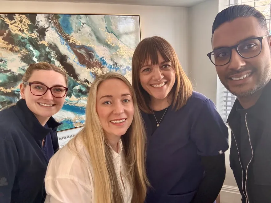 Josie with the client team at Crown House Dental
