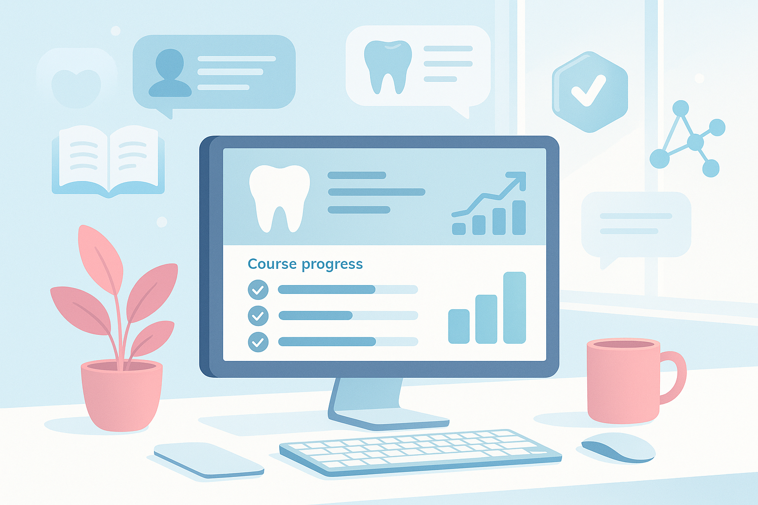 Modern dental workspace with <a href=